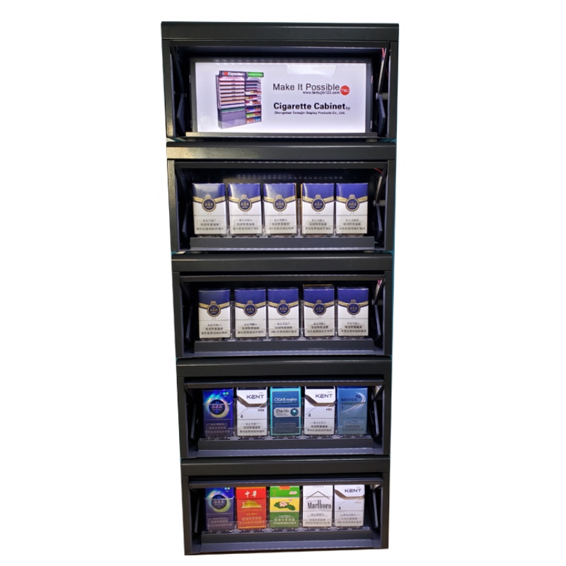 TMJ702 Locking Cabinet Shopper Drug Mart Retailer Retail Cigarette Display Rack