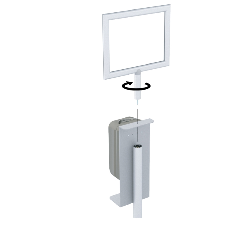 TMJ712 Customized Portable Floor Standing Hand Sanitizer Dispense Display Stand frame adjustable