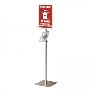 TMJ713 Floor Standing Hand Sanitizer Dispenser Display Stand With Holder Portable Hand Sanitizing Stand Display