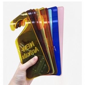 TMJ PP-539 Customized Acrylic display brand light luxury clothing store decoration price tag creative billboard display stand