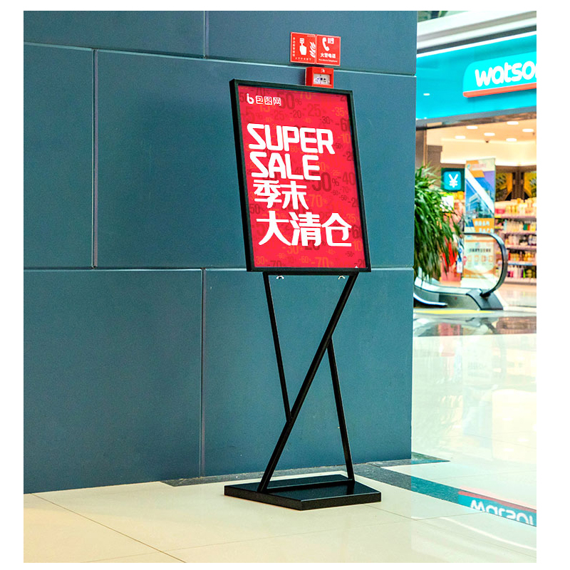 MJ PP-558 A frame stable portable advertising mobile poster banner foldable poster stand