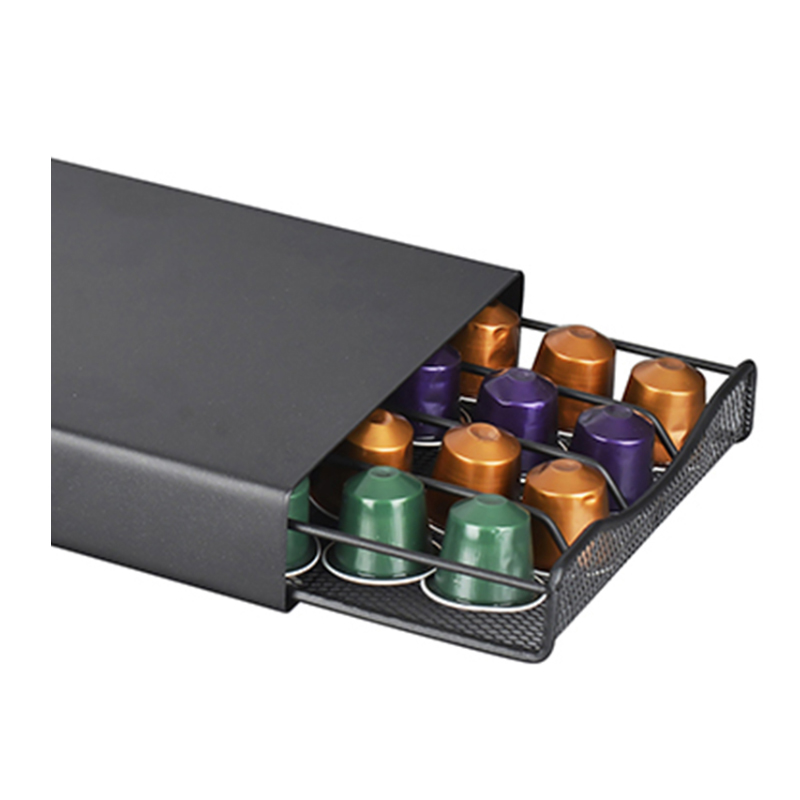 TMJ PP-584 Metal Chrome 40 Pod Nespresso Coffee Capsule Holder for home kitchen display stand