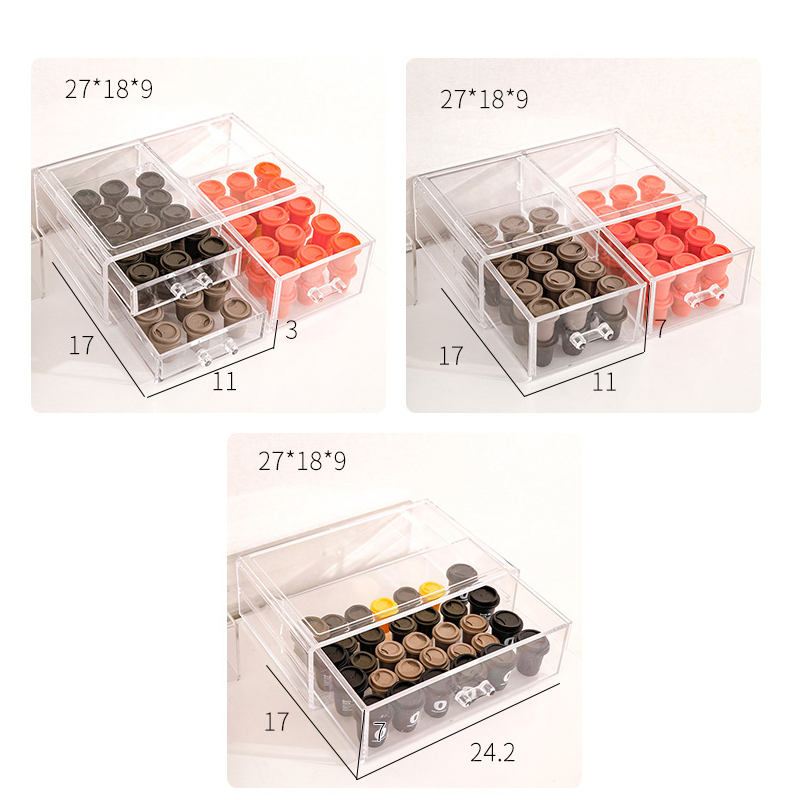 TMJ PP-586 ODM Table top clear acrylic nespresso coffee capsule pod holder display stand