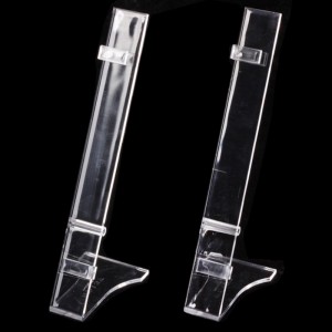 TMJ PP-587 Clear Acrylic Single Watch Display Rack Holder Curved Plastic Wrist Watch Display Stands